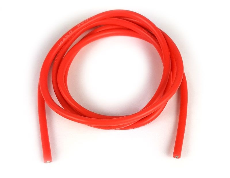 flexibles Silikonkabel 14AWG 1m rot
