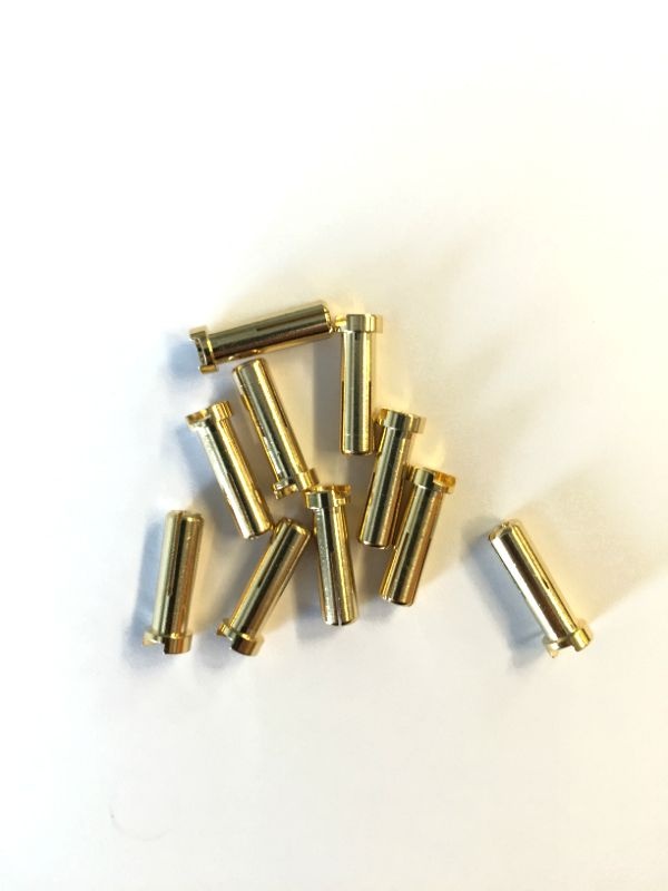 5mm Goldkontaktstecker low profile 18mm  (10Stk)