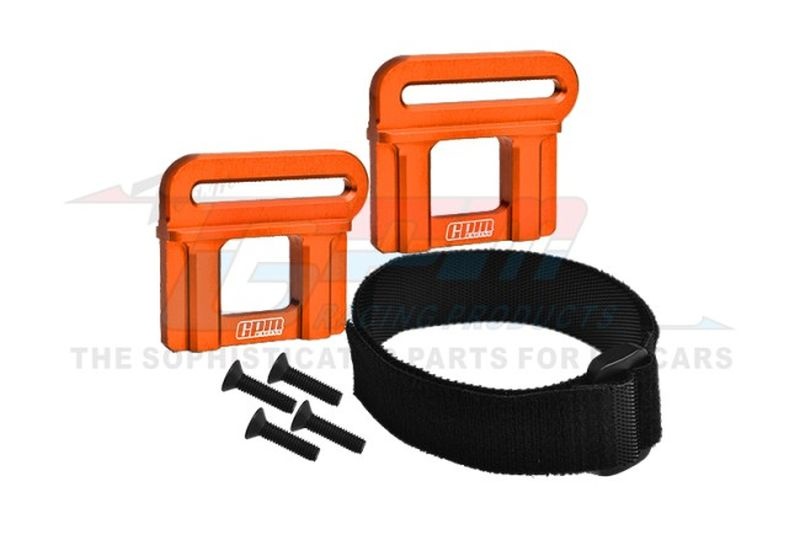 7075 ALLOY RETAINER, BATTERY HOLD-DOWN orange
