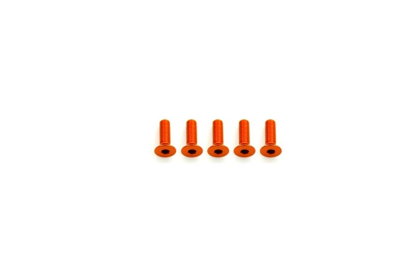 Alu Screw allen countersunk M3x10 Orange (7075) (5)