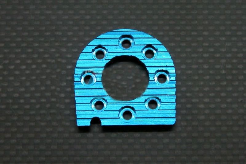 ALLOY MOTOR MOUNT PLATE WITH HEAT SINK - 1PC blue