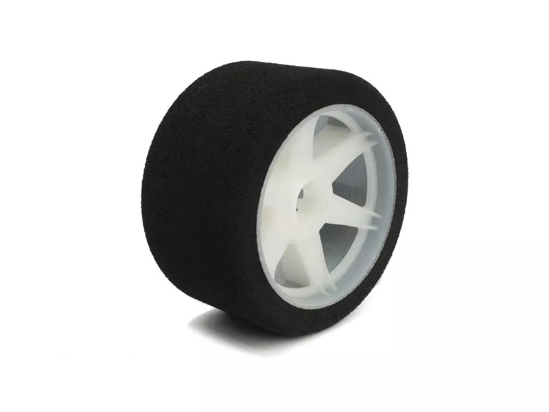 Moosgummi-Reifen Härte 45 auf Felgen hell vorne 70.5mm (2)