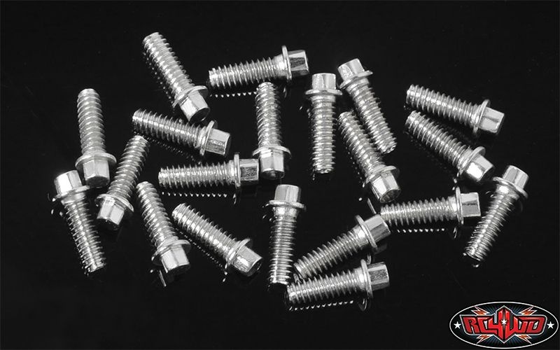 RC4WD Miniature Scale Hex Bolts (M1.6 x 5mm) (Silver)