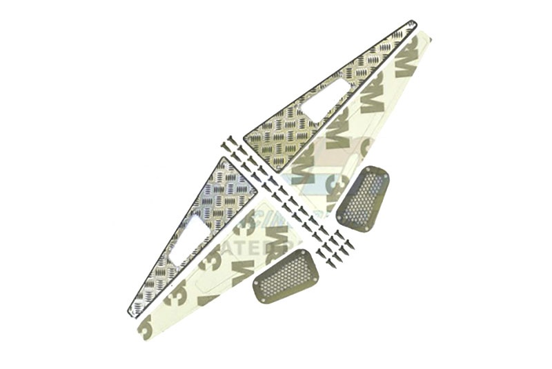 Kotflügel vorne Metall-Schutz silber