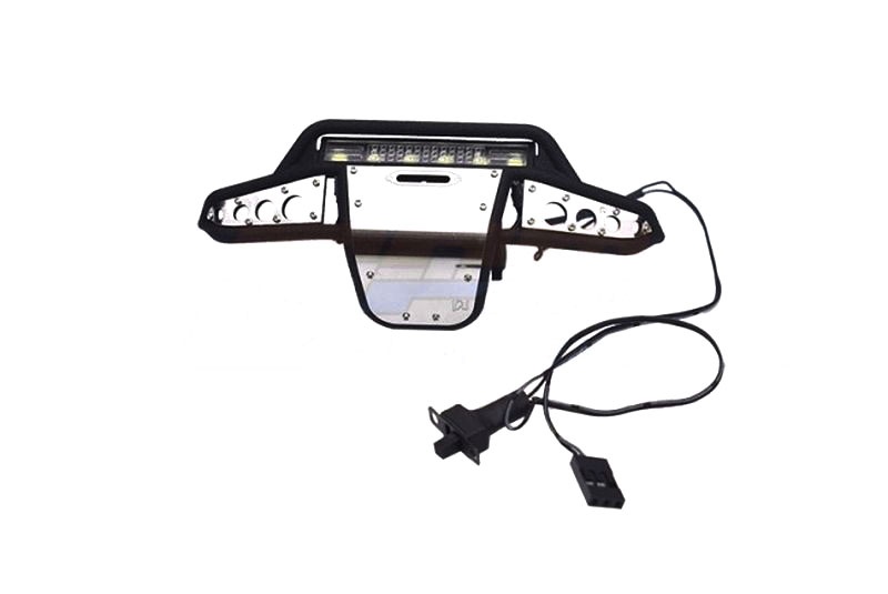 Bumper Edelstahl vorne schwarz mit 6 LED-Scheinwerfer