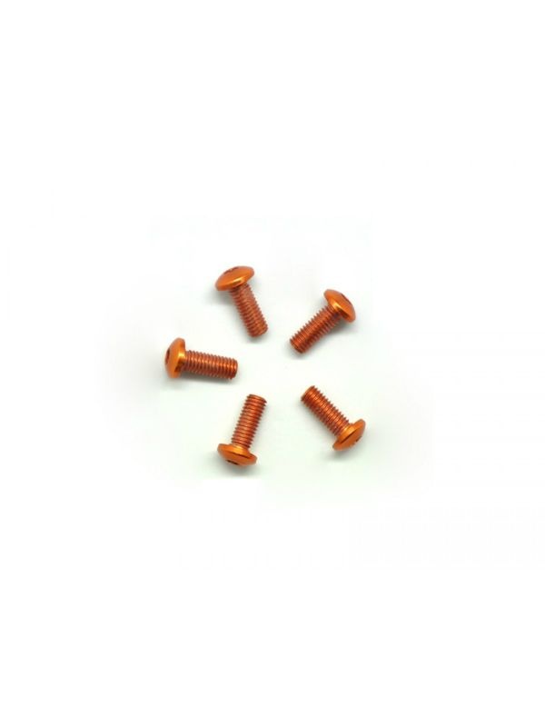 Alu Screw allen roundhead M3x8 Orange (7075) (5)