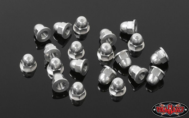 M3 Flanged Acorn Nuts (Silver)