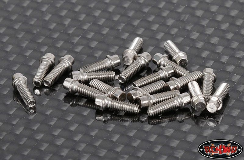 RC4WD Miniature Scale Hex Bolts (M2 x 6mm) (Silver)