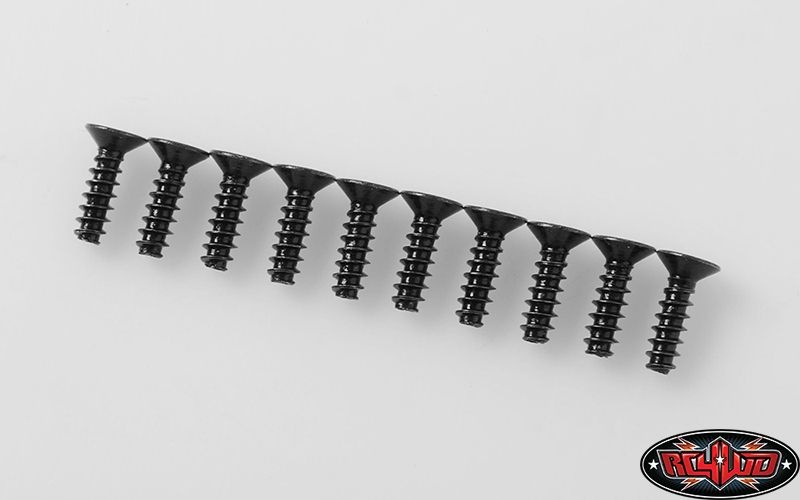 Flat Head Self Tapping Screws M3 X 10mm (Black)