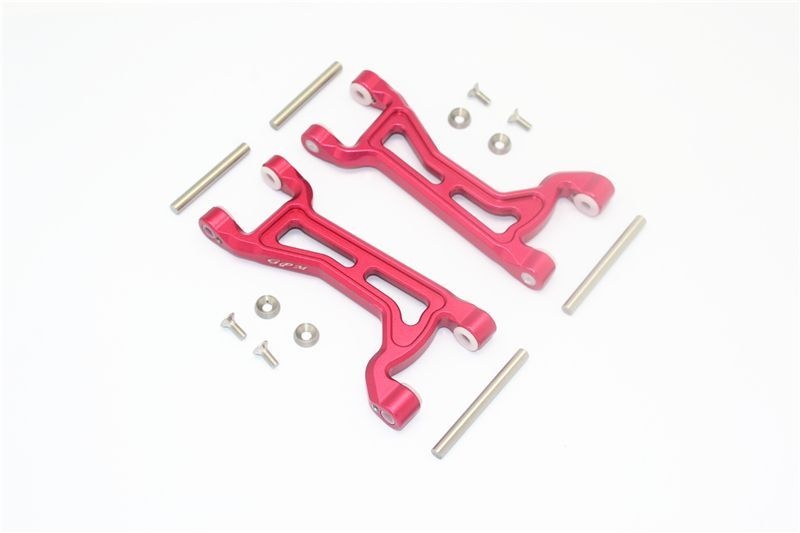 ALUMINIUM FRONT / REAR UPPER ARMS -14PC SET red