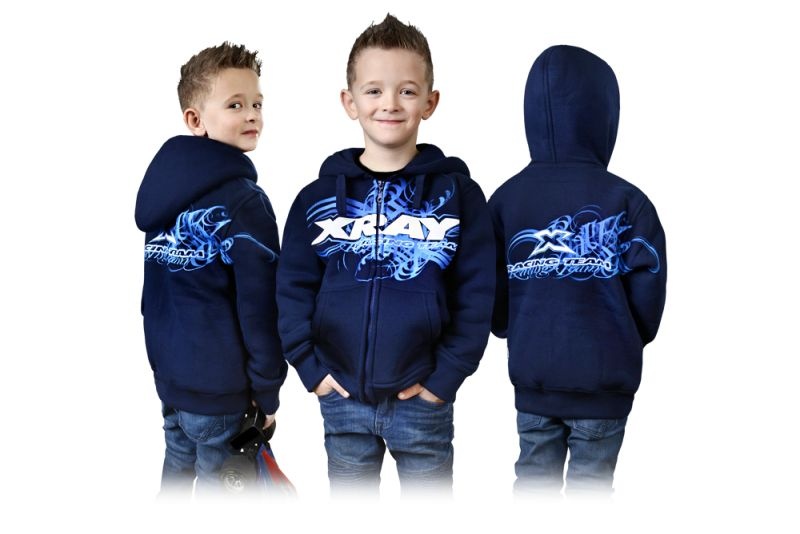 Junior  Kaputzensweater mit Reisverschluss - Blau (XXL)
