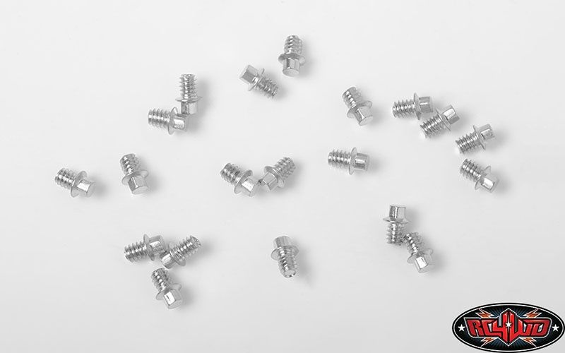 Miniature Scale Hex Bolts (M1.6 x 2mm) (Silver)