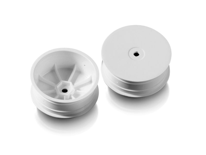 2WD FRONT WHEEL AERODISK WITH 12MM HEX IFMAR WHITE HARD (2)
