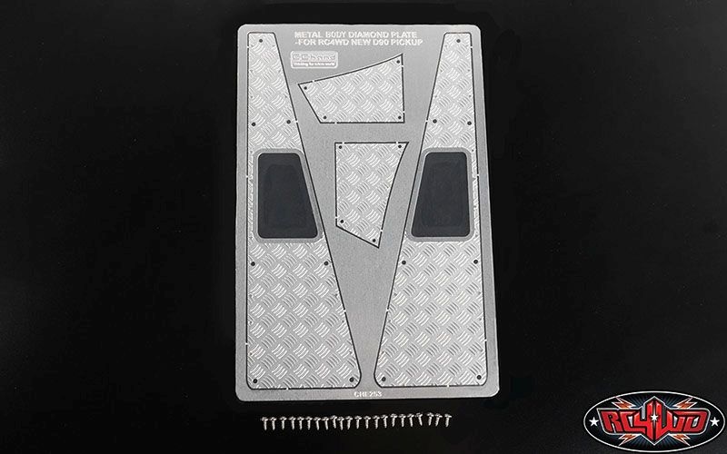 Steel Front Side Hood Diamond Plates for RC4WD Gelande II