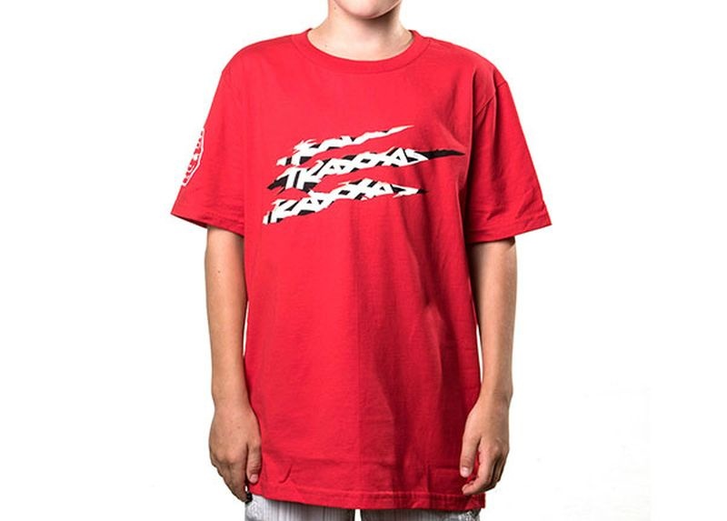 SLVR T-Shirt rot/Slash Logo schwarz/weiß M