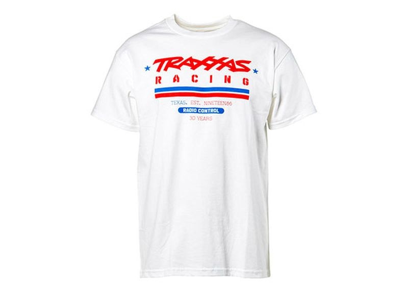 T-Shirt weiß/Traxxas 30 Jahre Logo rot S