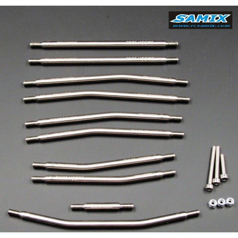 SAMIX SCX10 313mm high clearance titianium link kit 10pcs