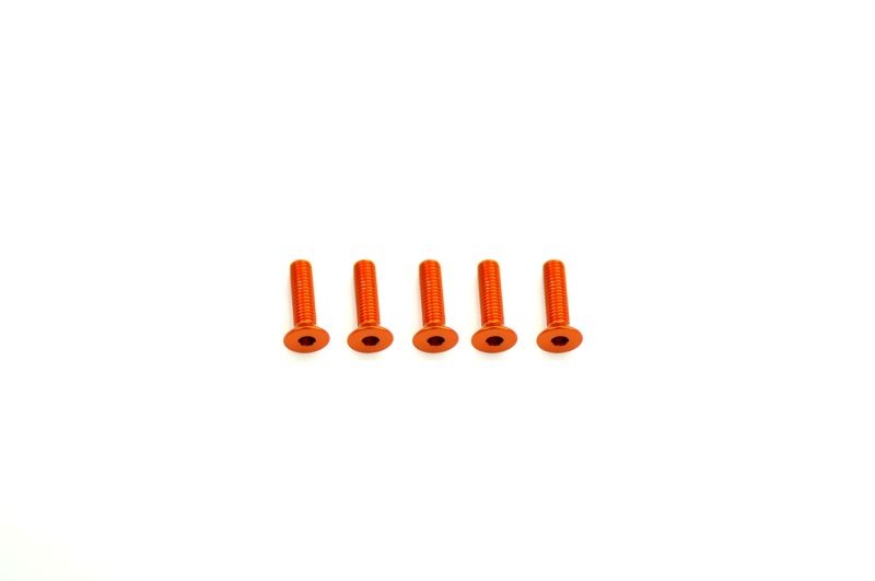 Alu Screw allen countersunk M3x12 Orange (7075) (5)