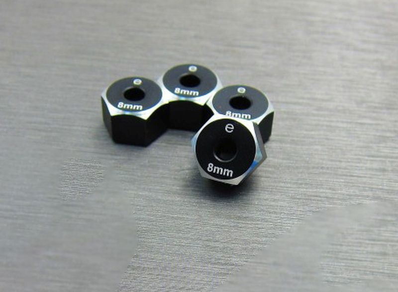 Alum. Hex Adapter (8mm) schwarz