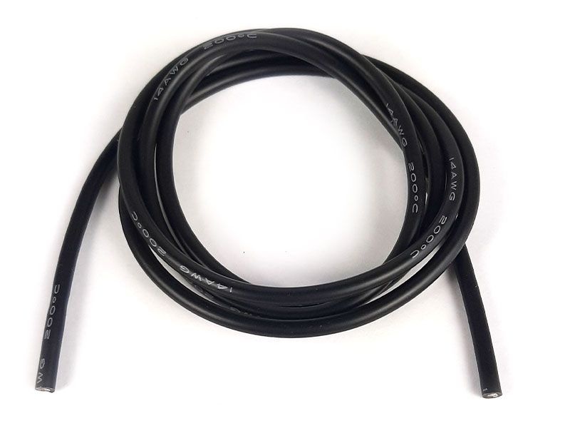 Silikonkabel flexibel 14AWG 2,5mm² 1m schwarz