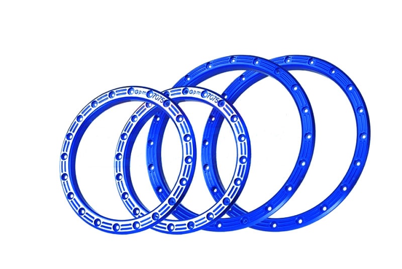 Reifen-Beadlock-Ringe 4.3 7075-T6 Alu außen/innen blau
