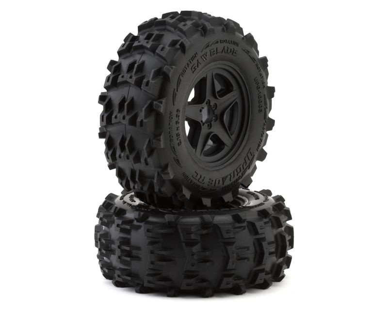 Saw Blade 2.8 Pre-Mounted Off-Road Tires w/5-Star Wheels (2)