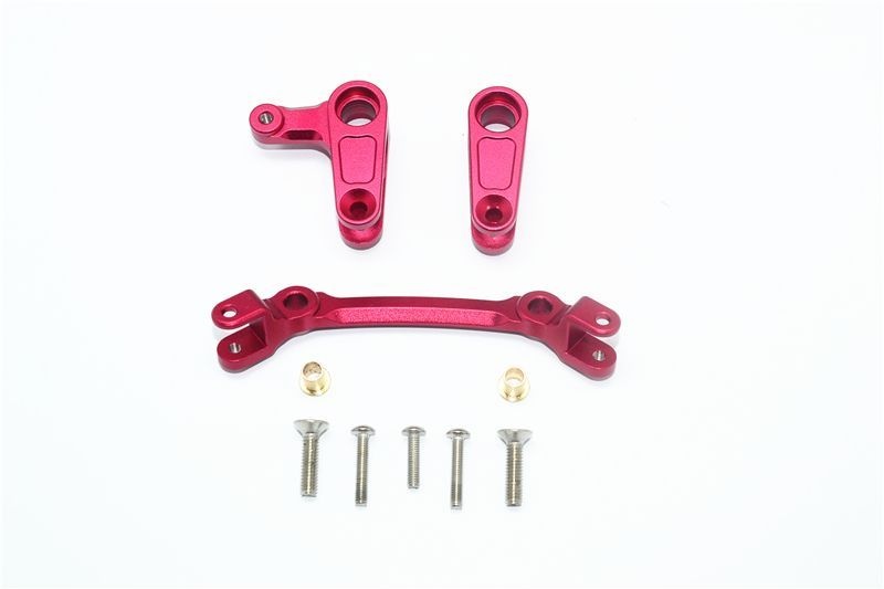 ALUMINUM STEERING ASSEMBLY -10PC SET red