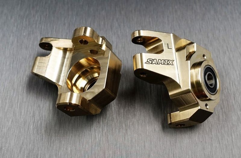 SCX-6 brass heavy steering knuckle (gold color total 523g)