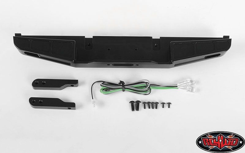 Front Winch Bumper W/LED Lights for Traxxas TRX-4 79 Bronco