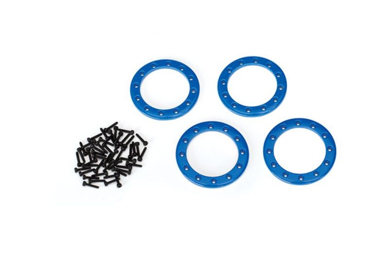 Beadlock-Ring 1.9 Aluminium blau mit Schrauben (4)