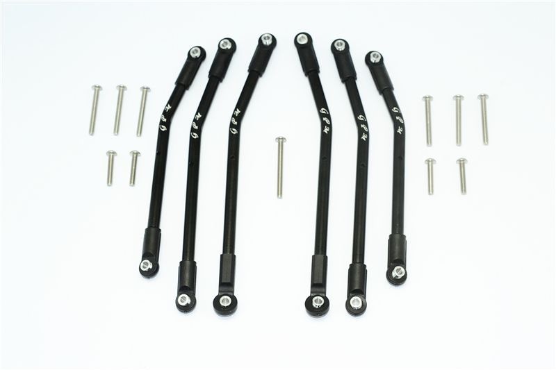 Aluminium Link Aufhängungsstangen-Set schwarz (6 Stk.)