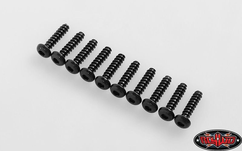 Button Head Self Tapping Screws M3 X 12mm (Black)