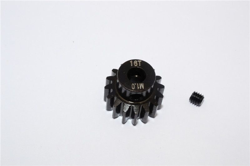 STEEL MOTOR GEAR (16T) - 1PC black