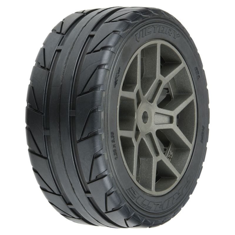 SLVR Vector S3 Belted Reifen auf 2.4 Speichenfelge grau 14mm