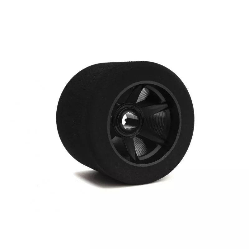 Moosgummi-Reifen Härte 35 auf Felgen Carbon hinten 76mm (2)