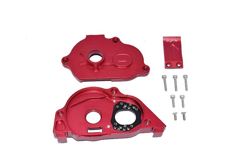 ALUMINUM REAR GEAR PROTECTION MOTOR MOUNT -10PC SET red