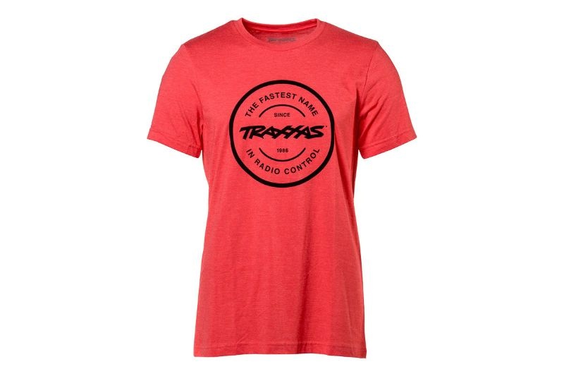 T-Shirt rot/Logo schwarz S