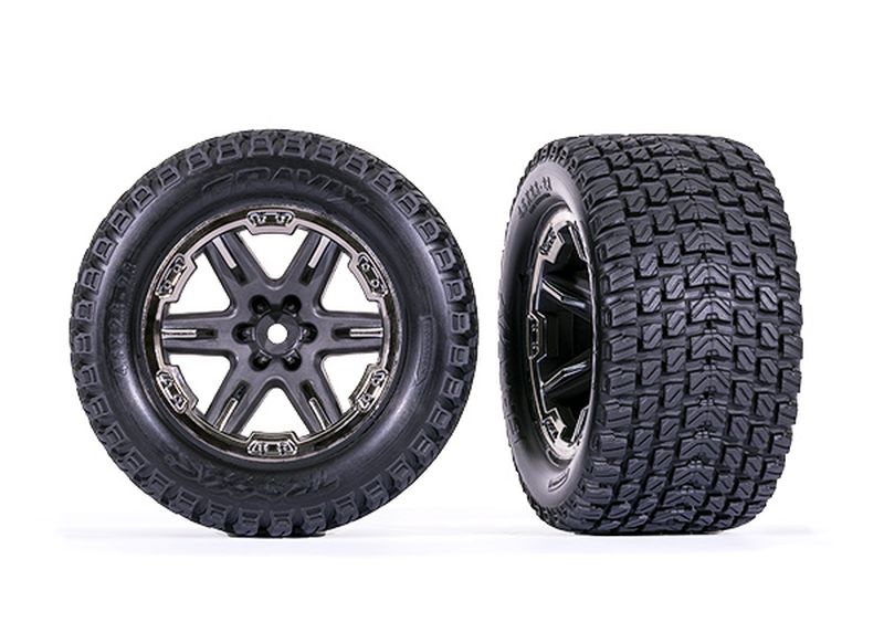 Gravix Reifen auf RXT 2.8 Felge grau/schwarz-chrom 12mm (2)