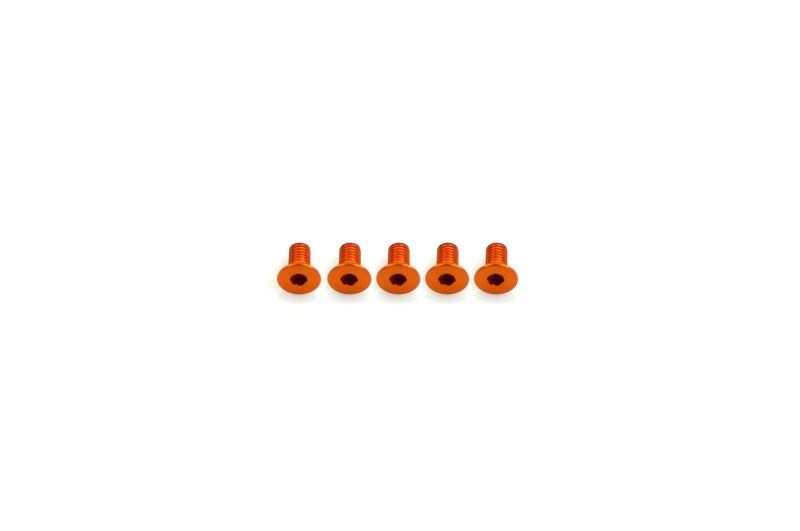 Alu Screw allen countersunk M3x6 Orange (7075) (5)