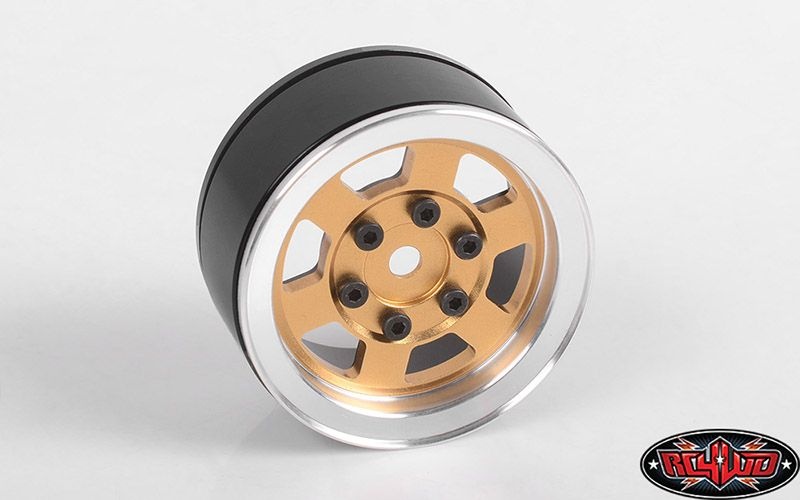 Six-Spoke 1.55 Internal Beadlock Wheels (Gold)