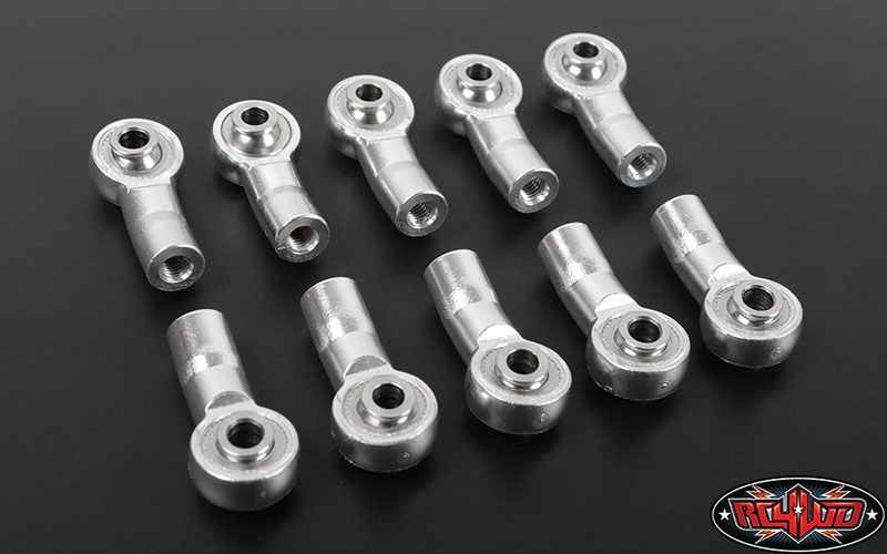M3 Bent Aluminum Axial Style Rod End (Silver) (10)