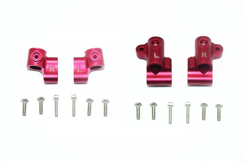 ALUMINUM FRONT+REAR BODY POST STABILIZER -16PC SET red