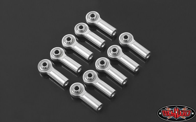 M3 Medium Straight Aluminum Rod Ends (Silver) (10)
