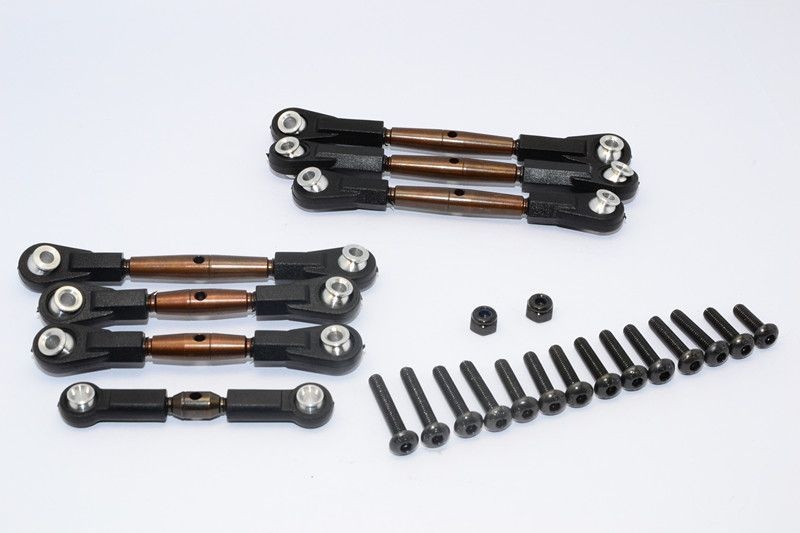 SPRING STEEL TURNBUCKLE WITH PLASTIC  ENDS  - 7PCS SET