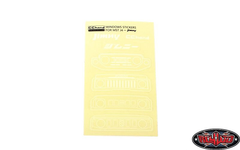 Grille Option Window Decal Sheet for MST 4WD Off-Road Car Ki