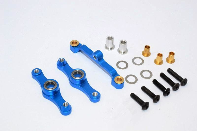 ALLOY STEERING ASSEMBLY WITH BEARINGS  - 1SET blue