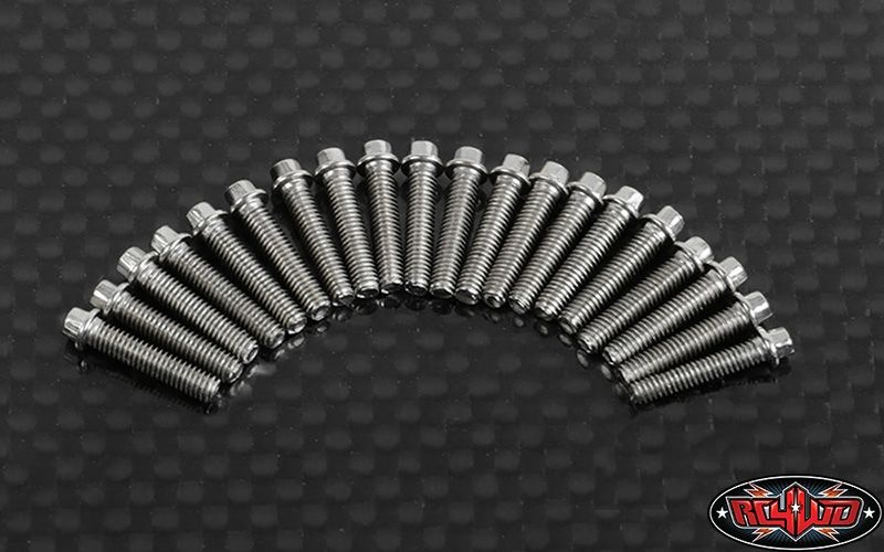 RC4WD Miniature Scale Hex Bolts (M2.5 x 12mm) (Silver)