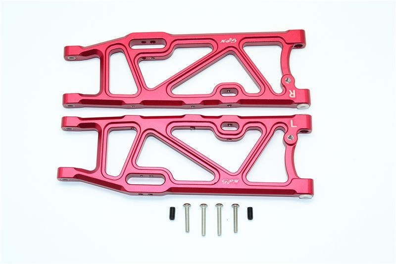 ALUMINUM REAR LOWER ARMS -1PR red