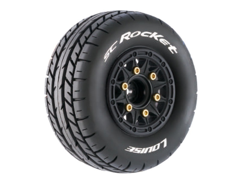 SC-Rocket Reifen soft auf Felge schwarz 12/14/17mm (2)