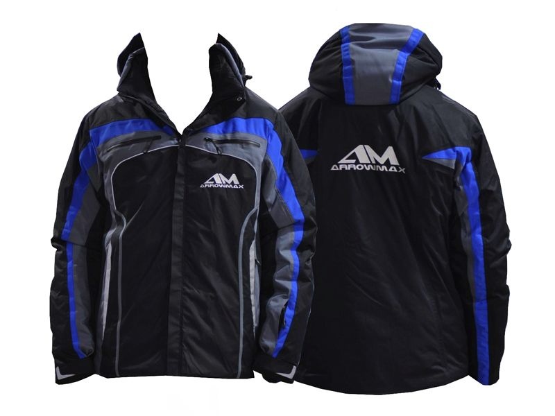 Winter jacket AM black-blue hooded (2XL)